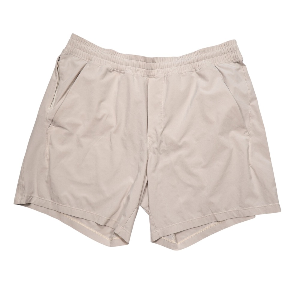 LULULEMON Men's XL Tan Beige Pace Breaker Linerless 7" Athletic Running Shorts